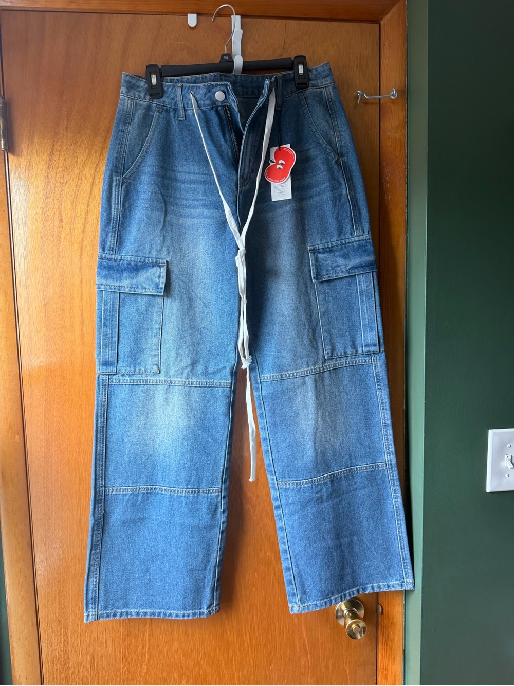 CIDER Blue Cargo Denim Pants